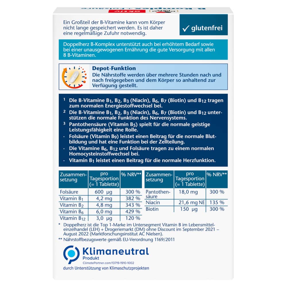 Doppelherz aktiv B-Komplex + Folsäure DEPOT 45 St Tabletten