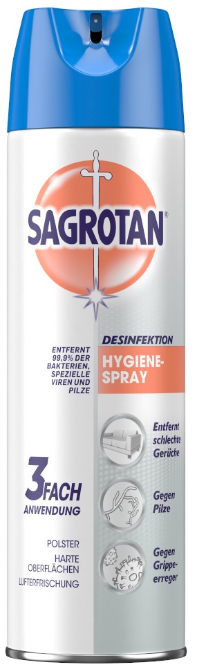 SAGROTAN Hygiene-Spray gegen Bakterien, Pilze & Viren 500ml 500 ml Spray