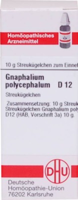 GNAPHALIUM POLYCEPHALUM D 12 Globuli 10 g Globuli