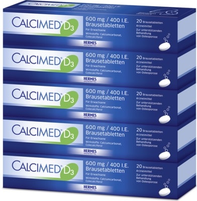 CALCIAMED D3 600mg/400 I.E. 100 St Brausetabletten