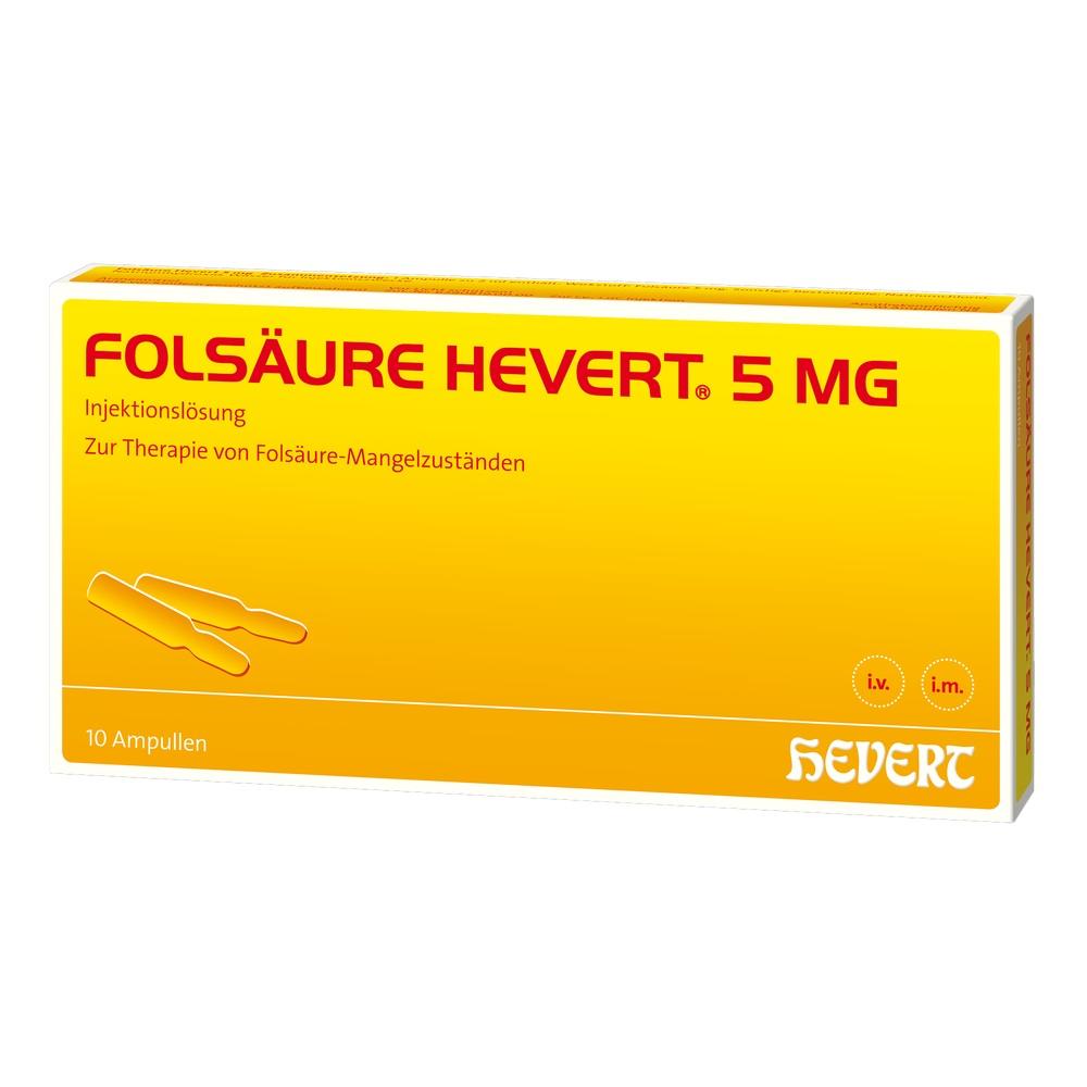 FOLSÄURE HEVERT 5 mg  10 St Ampullen