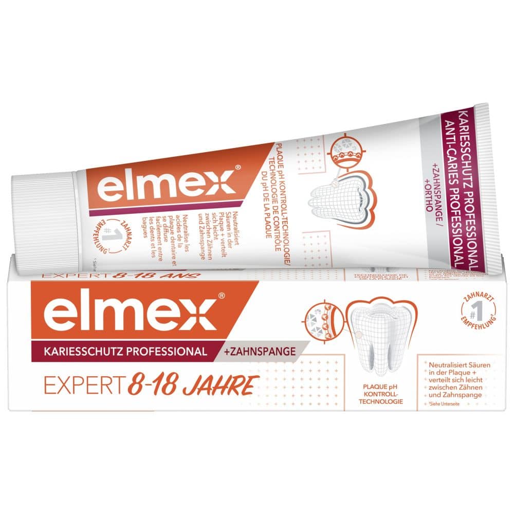 elmex Zahnpasta Kariesschutz Professional + Zahnspange 75 ml Zahnpasta