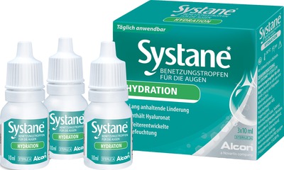 SYSTANE Hydration Benetzungstropfen für die Augen 3X10 ml Augentropfen