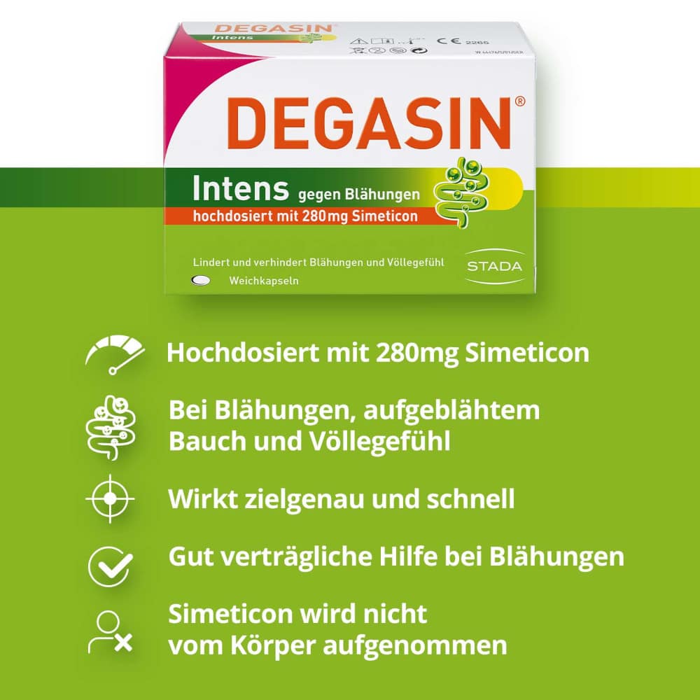 DEGASIN Intens gegen Blähungen 32 St Weichkapseln