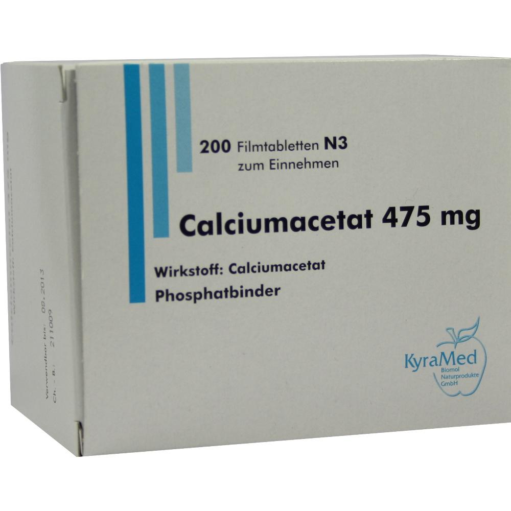 CALCIUMACETAT 475 mg Filmtabletten 200 St Filmtabletten