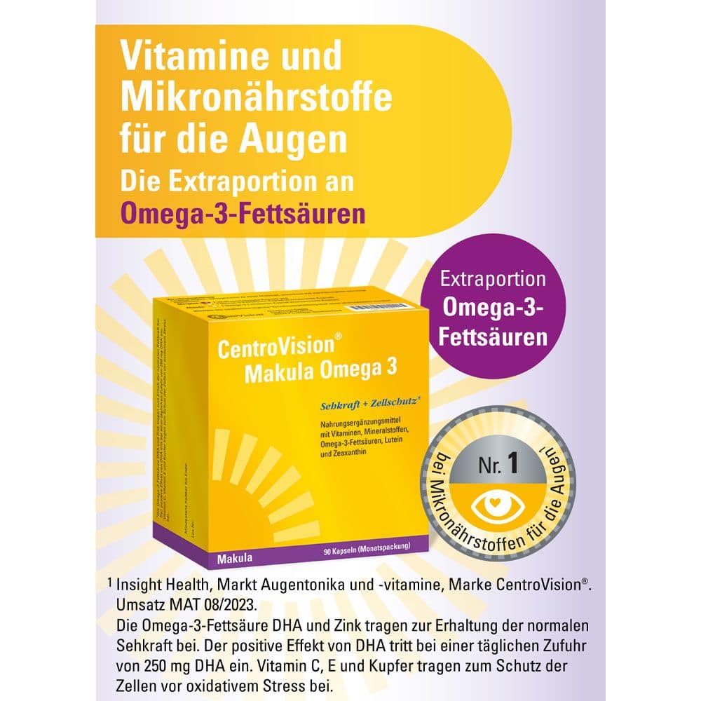 CentroVision Makula Omega 3 90 St Kapseln