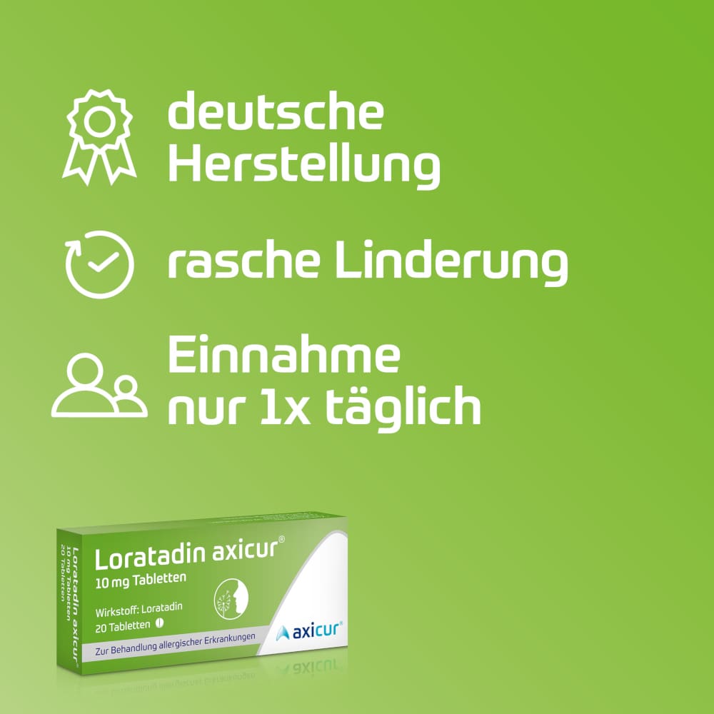 Loratadin axicur 10 mg Tabletten 7 St Tabletten