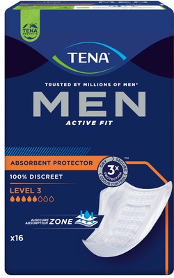 TENA MEN ACTIVE FIT LEVEL 3 Absorbent Protector 16 St