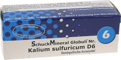 SCHUCKMINERAL Globuli 6 Kalium sulfuricum D6 7.5 g Globuli