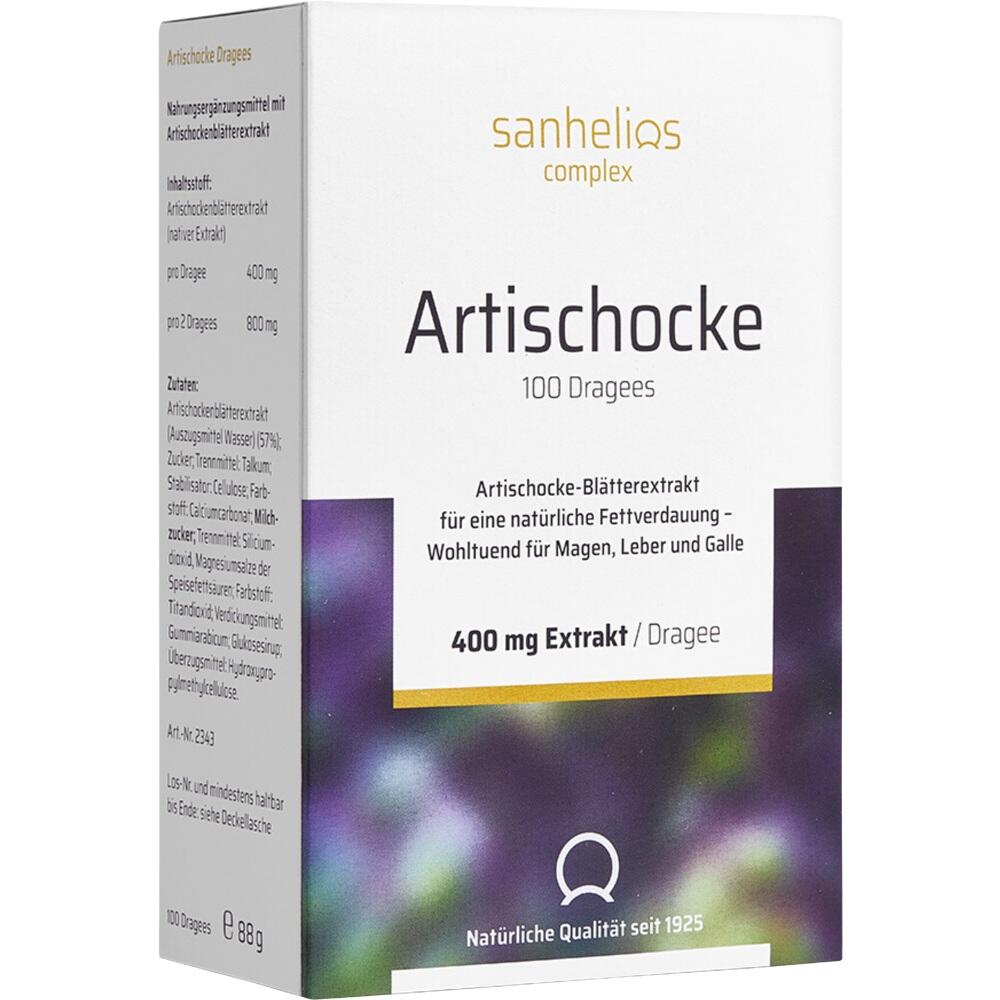 SANHELIOS Artischocke Dragees 100 St Überzogene Tabletten