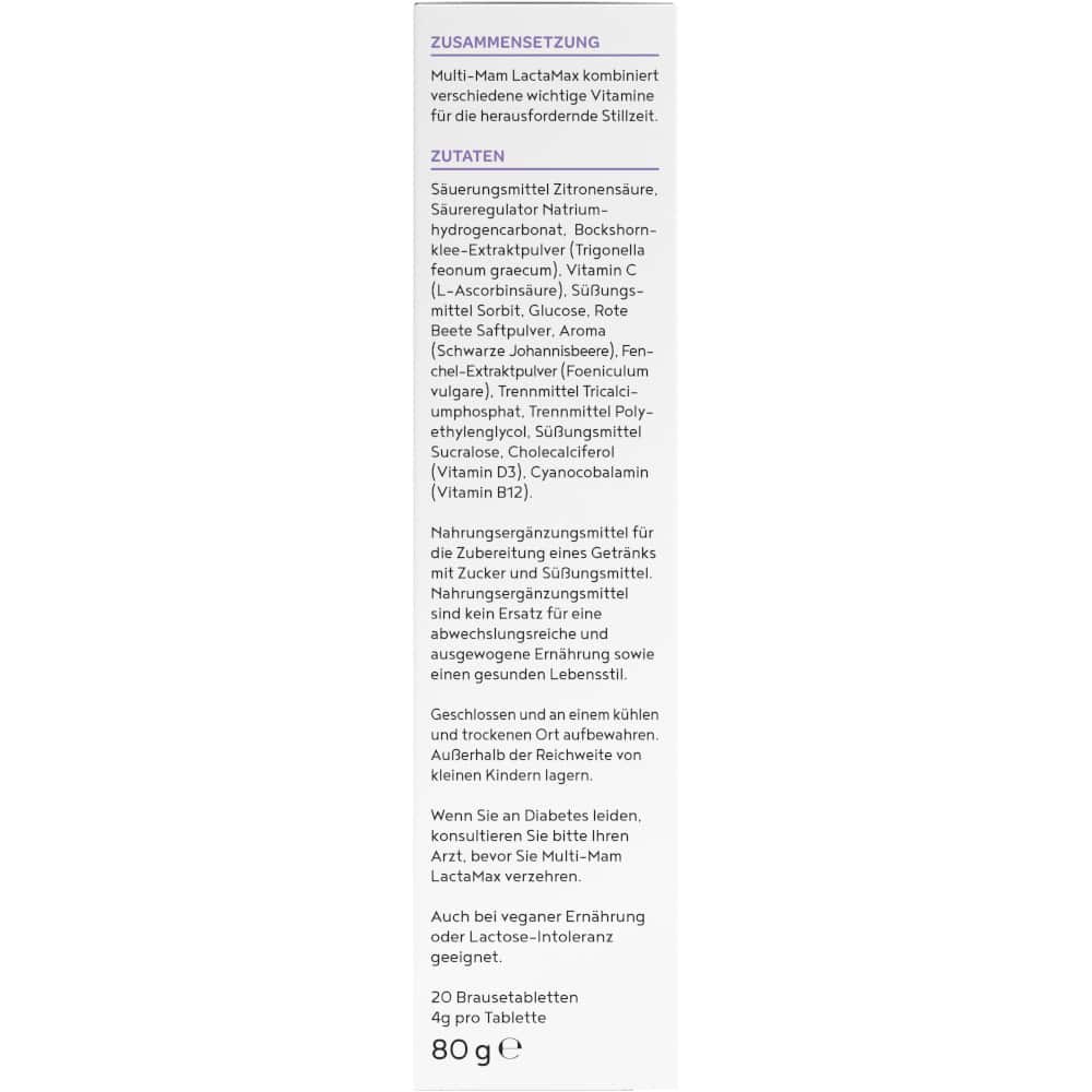 Multi-mam Lactamax  20 St Brausetabletten