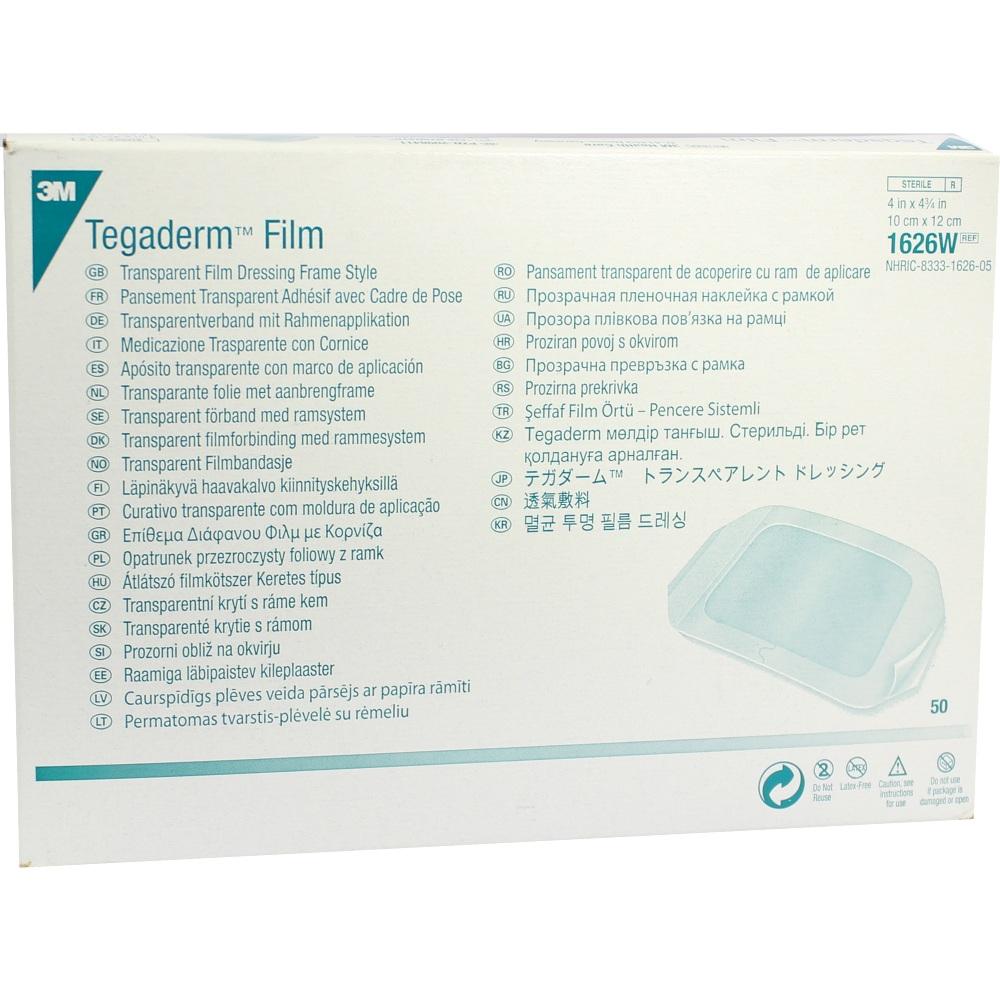 TEGADERM 3M Film 10x12 cm 1626W 50 St Pflaster