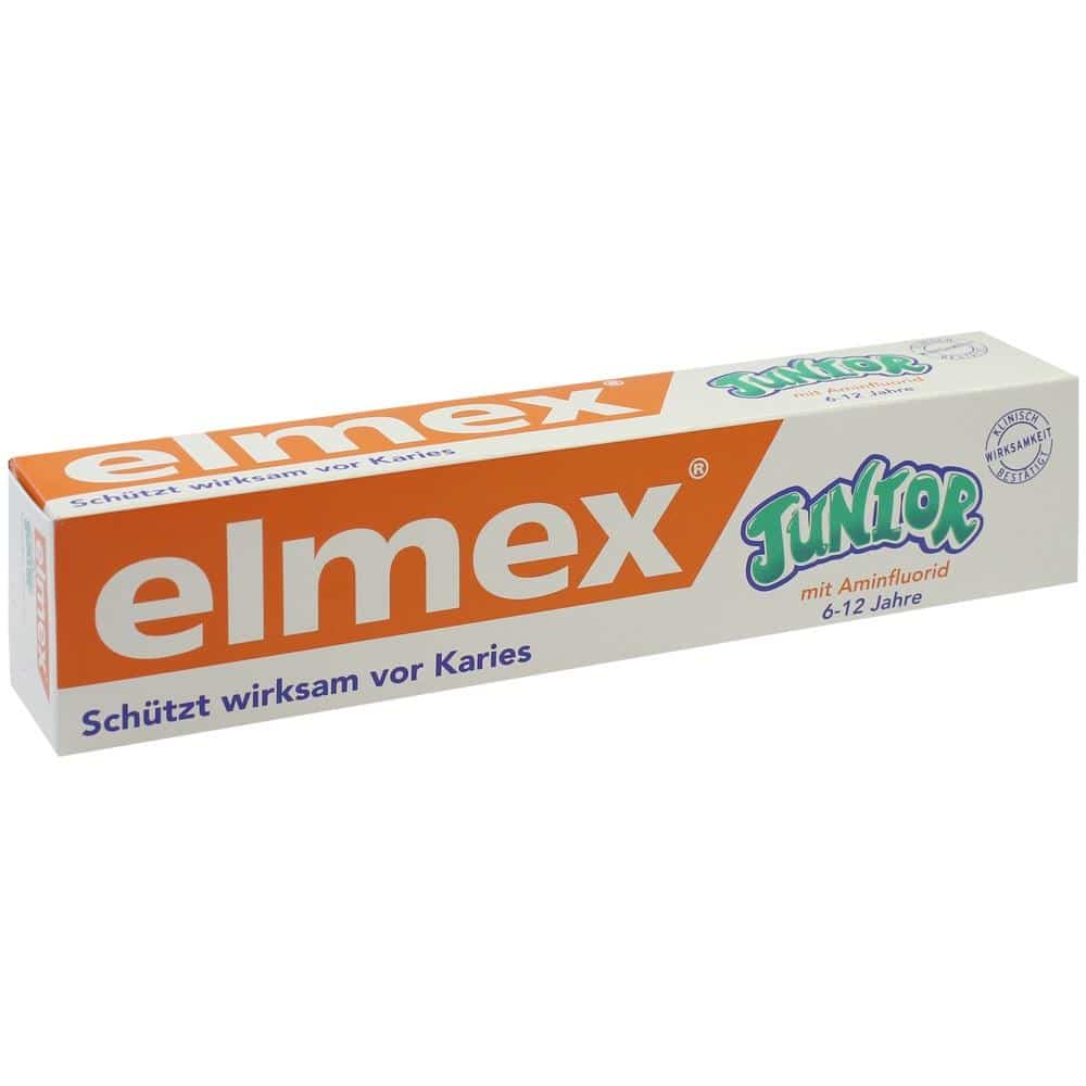 elmex JUNIOR KARIESSCHUTZ Kinder-Zahnpasta 6-12 Jahre 75 ml Zahnpasta