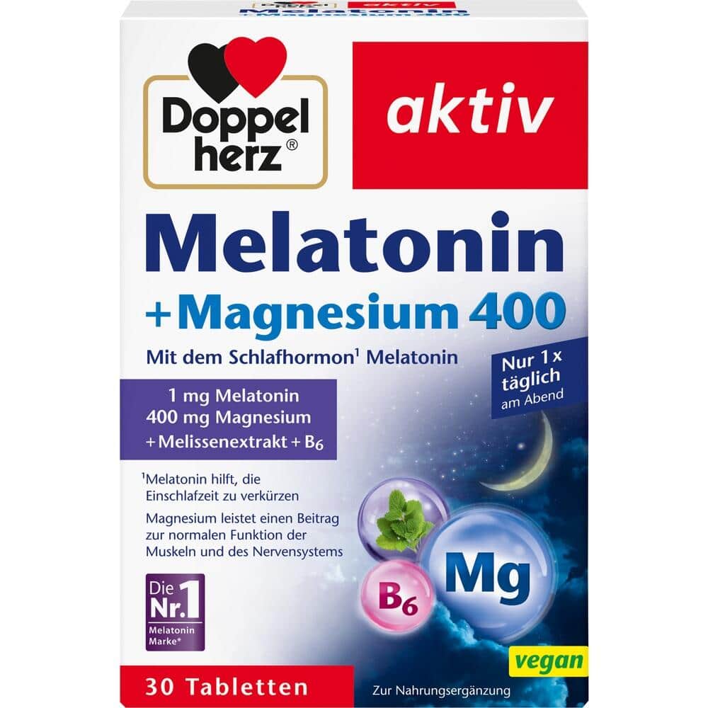 Doppelherz aktiv Melatonin + Magnesium 400 30 St Tabletten