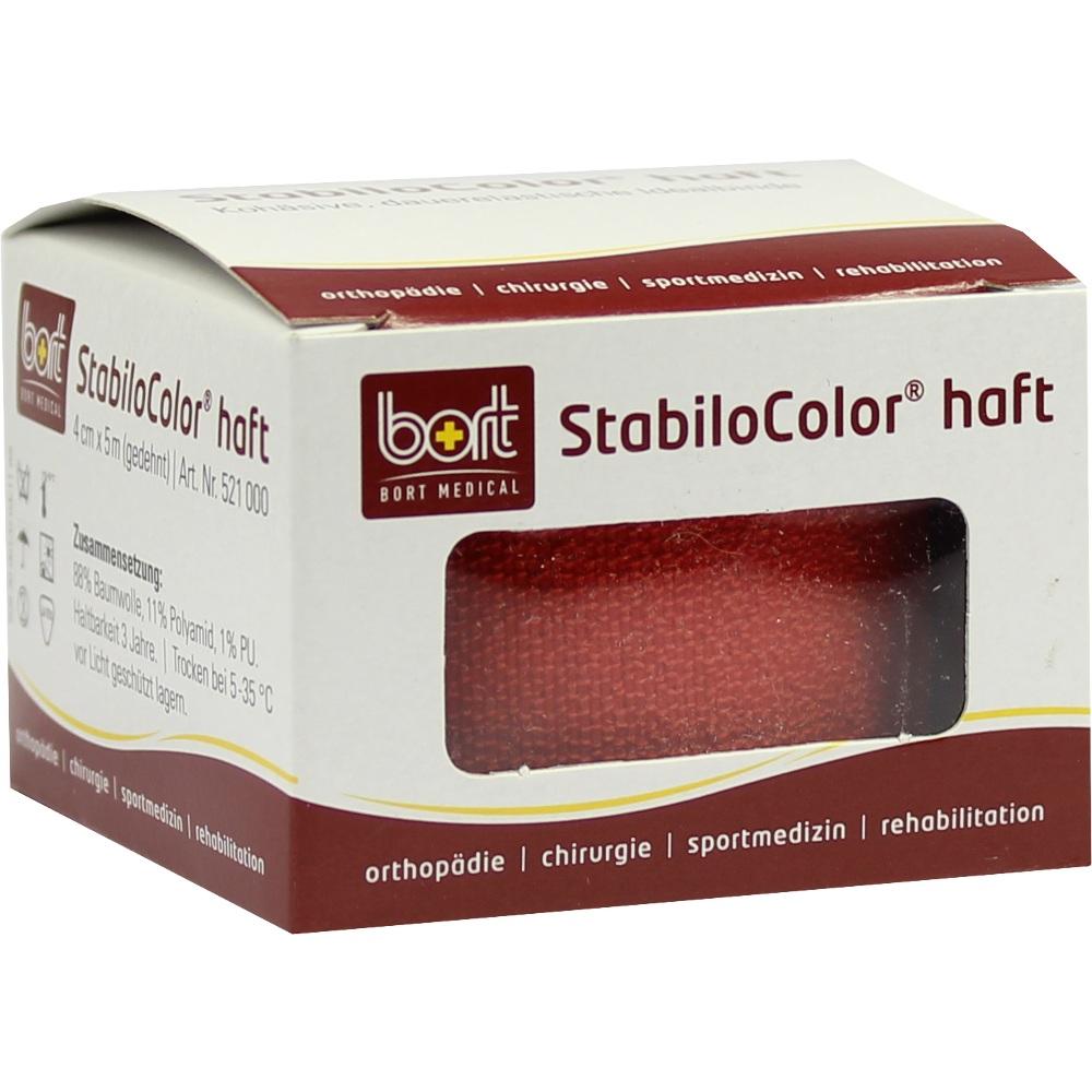 BORT StabiloColor haft Binde 4cm rot 1 St Binden