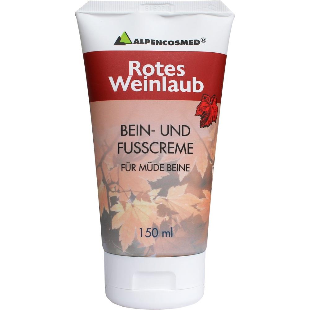 ALPENCOSMED Rotes Weinlaub Bein- und Fußcreme 150 ml Creme