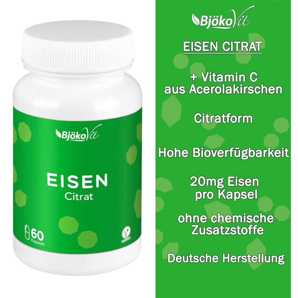 EISEN CITRAT Vegi-Kapseln 60 St Kapseln