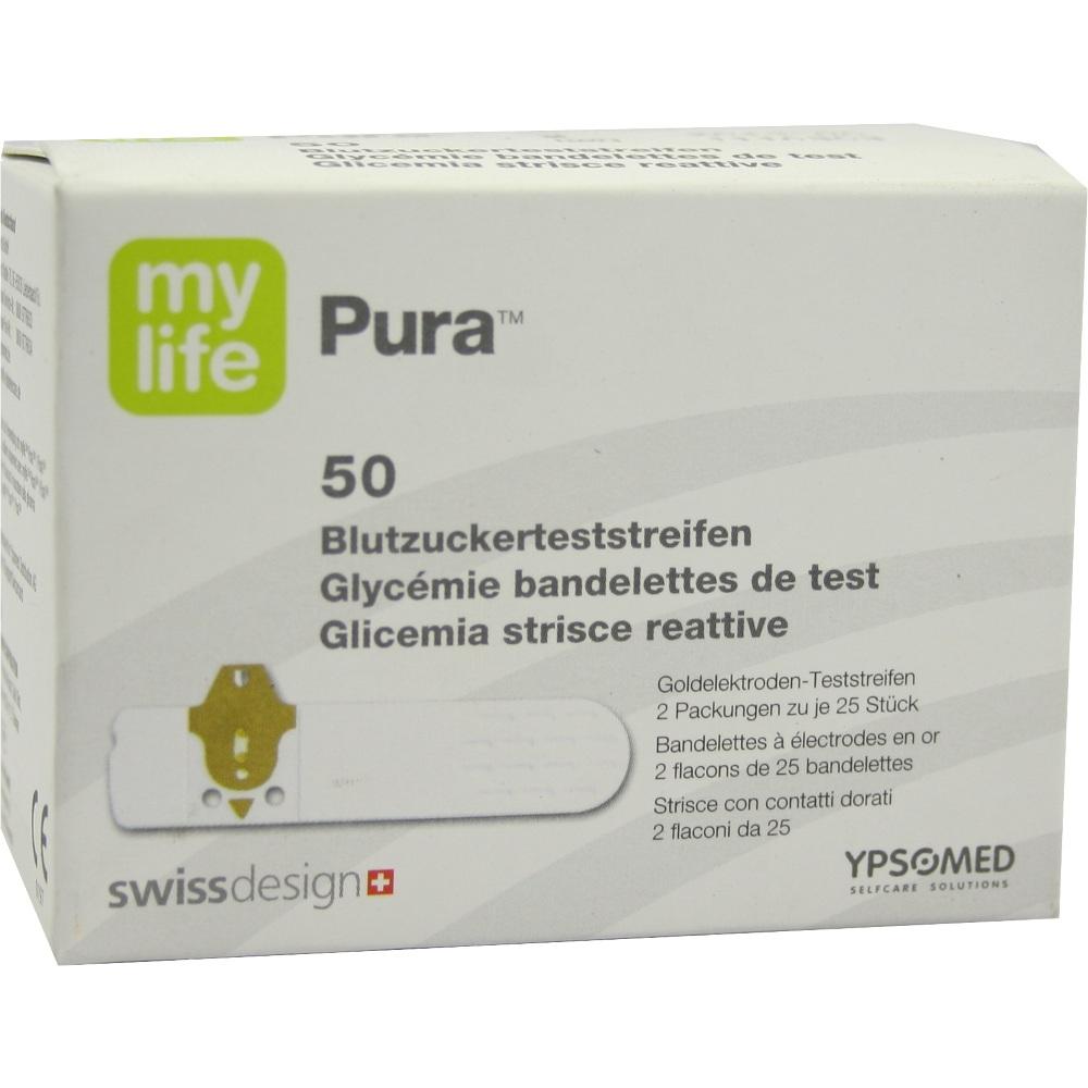 MYLIFE Pura Blutzucker Teststreifen 50 St Teststreifen