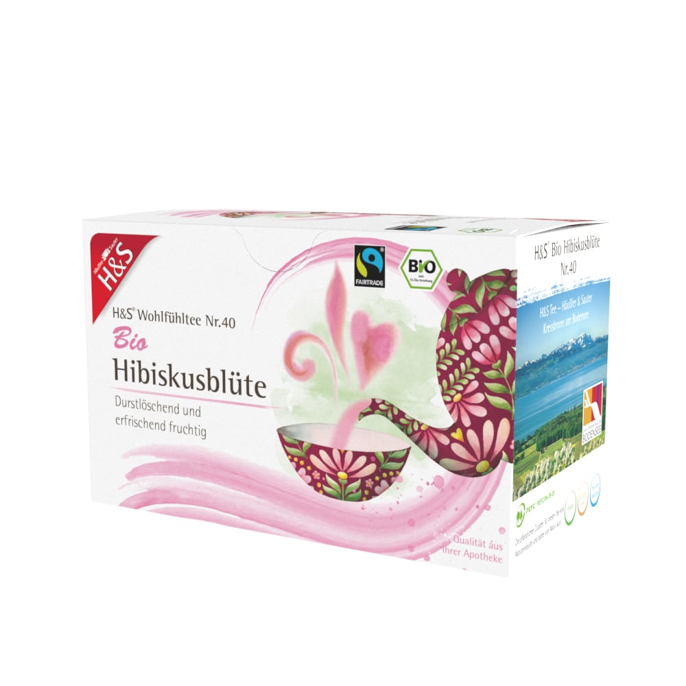 H&S Wohlfühltee Hibiskusblüte 20X1.75 g Filterbeutel