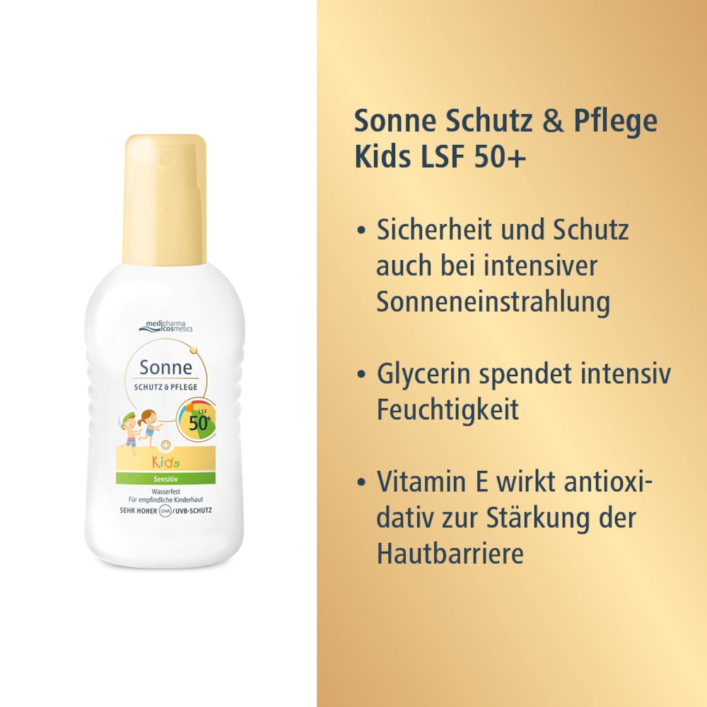 medipharma cosmetics Sonne SCHUTZ & PFLEGE Kids Sensitiv  Wasserfest LSF 50+ 200 ml Spray