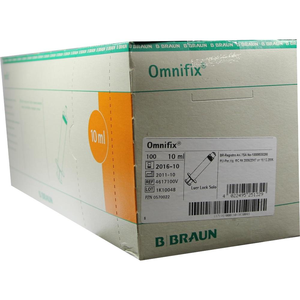 OMNIFIX Solo Spr.10 ml Luer Lock latexfrei 100X10 ml Spritzen