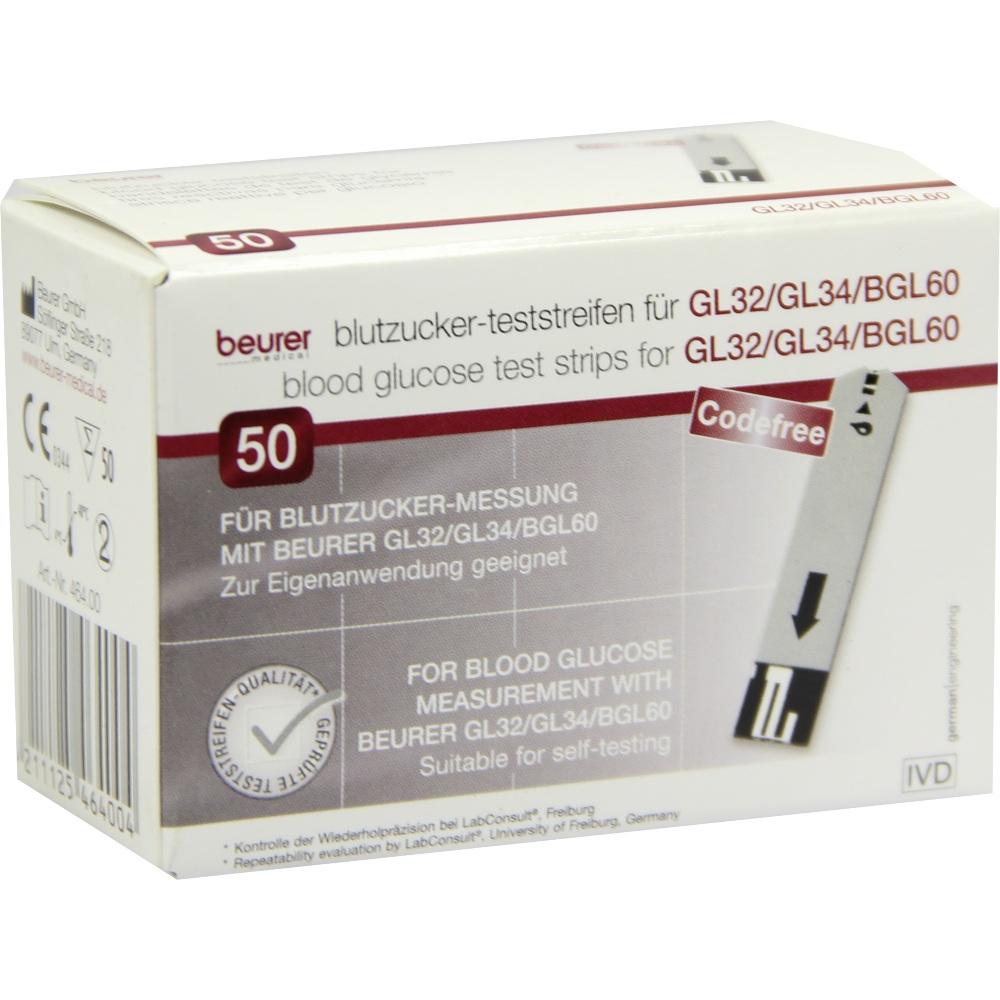 BEURER GL32/GL34/BGL60 Blutzucker-Teststreifen 50 St Teststreifen