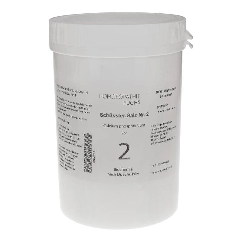 HOMOEOPATHIEFUCHS Schüssler-Salz Nr. 2 Calcium phosphoricum D6 4000 St Tabletten