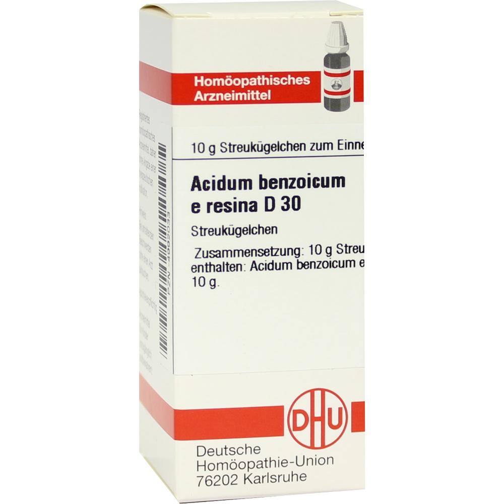 ACIDUM BENZOICUM E Resina D 30 Globuli 10 g Globuli