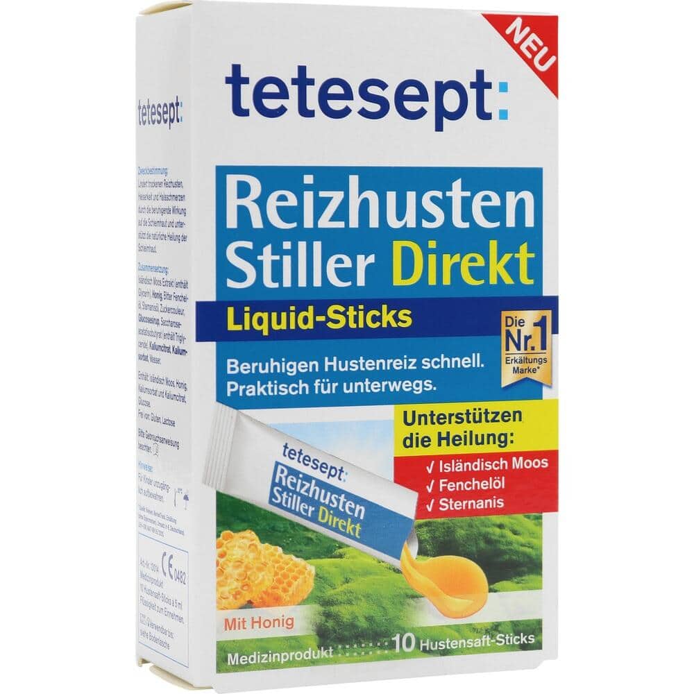 tetesept Reizhusten Stiller Direkt Liquid-Sticks 10 St Beutel
