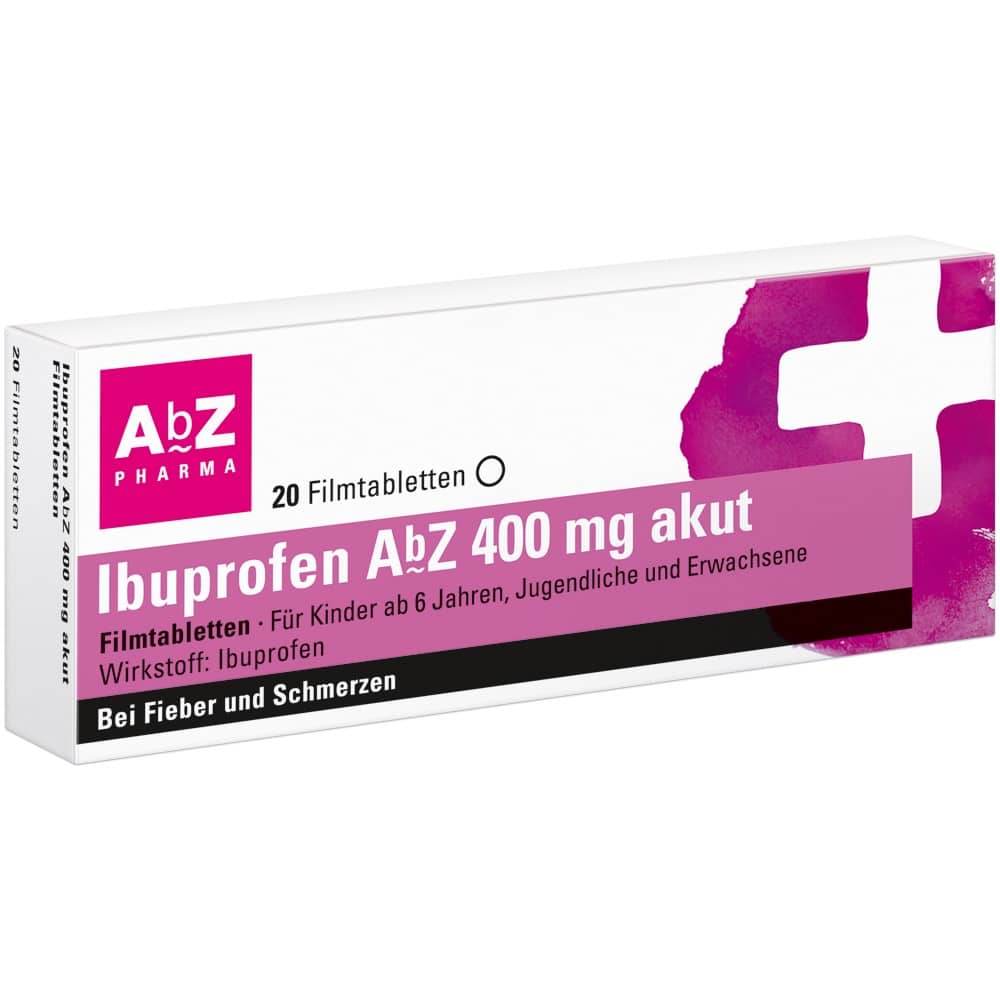 Ibuprofen AbZ 400mg akut 20 St Filmtabletten
