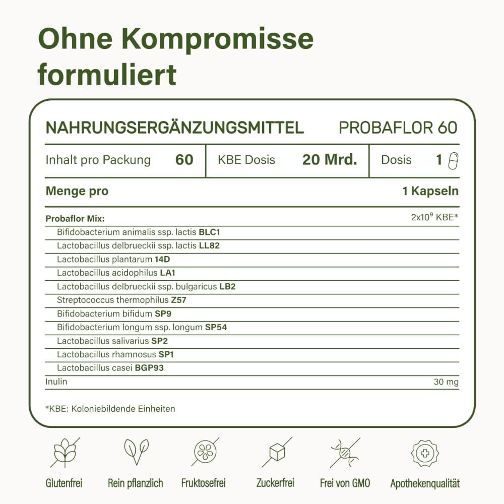 nupure probaflor 60 St Kapseln magensaftresistent
