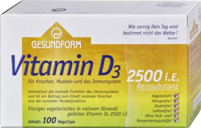 Gesundform Vitamin D3 2.500 I.e. Vega-caps 100 St Kapseln