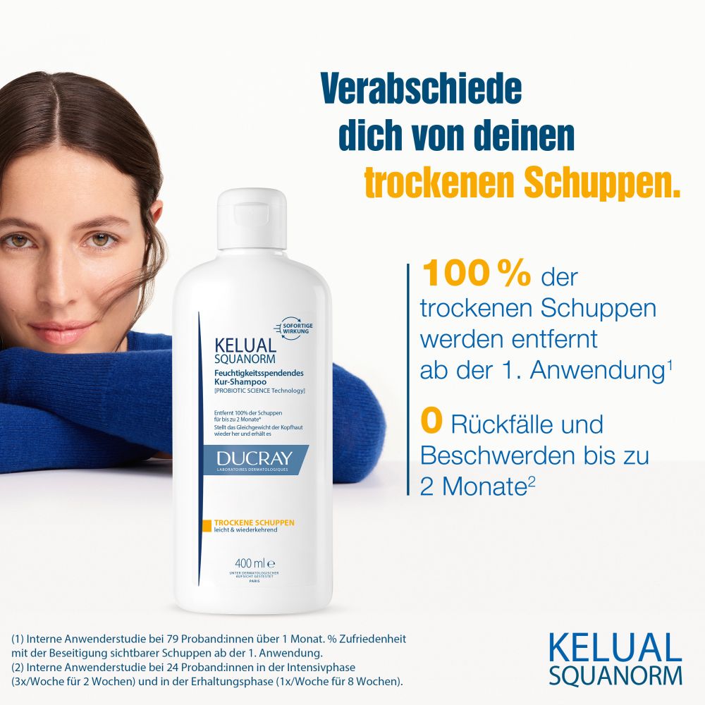 DUCRAY KELUAL SQUANORM Shampoo trockene Schuppen Doppelpack  2X400 ml Shampoo