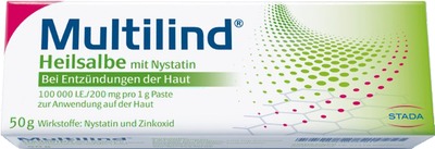 Multilind HEILSALBE mit Zinkoxid und Nystatin 50 g Paste