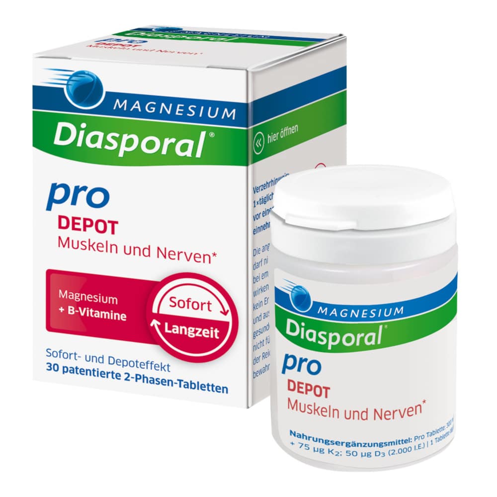 MAGNESIUM Diasporal pro DEPOT Muskeln + Nerven  30 St Tabletten