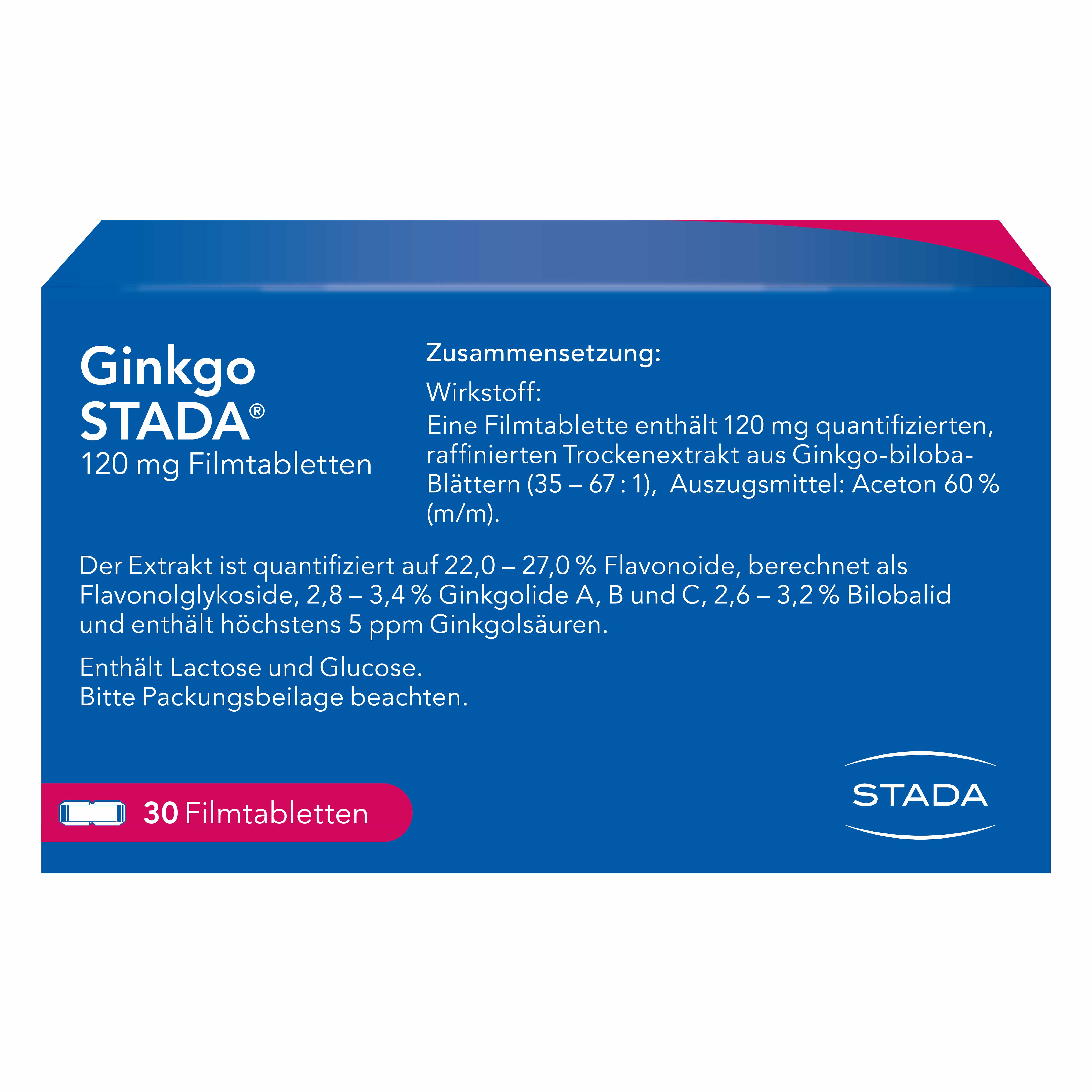 Ginkgo STADA 120mg - 2x 15 €-Aktion*  30 St Filmtabletten