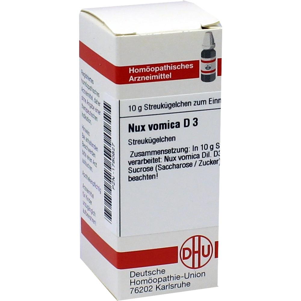 NUX VOMICA D 3 Globuli 10 g Globuli
