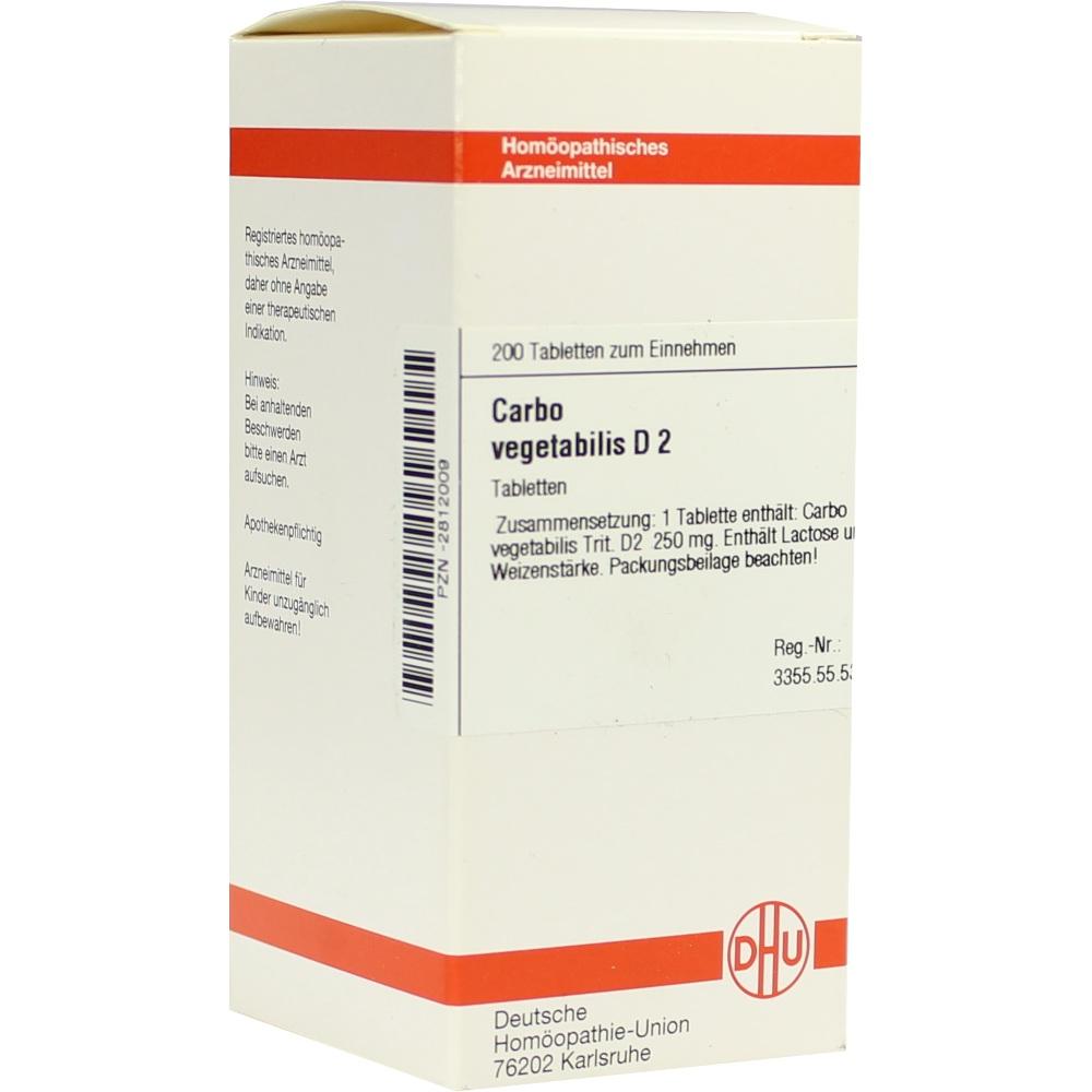 CARBO VEGETABILIS D 2 Tabletten 200 St Tabletten