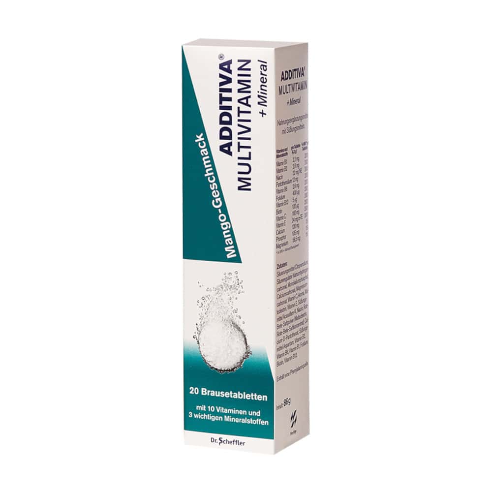 ADDITIVA Multivitamin+Mineral Mango Brausetabletten 20 St Brausetabletten