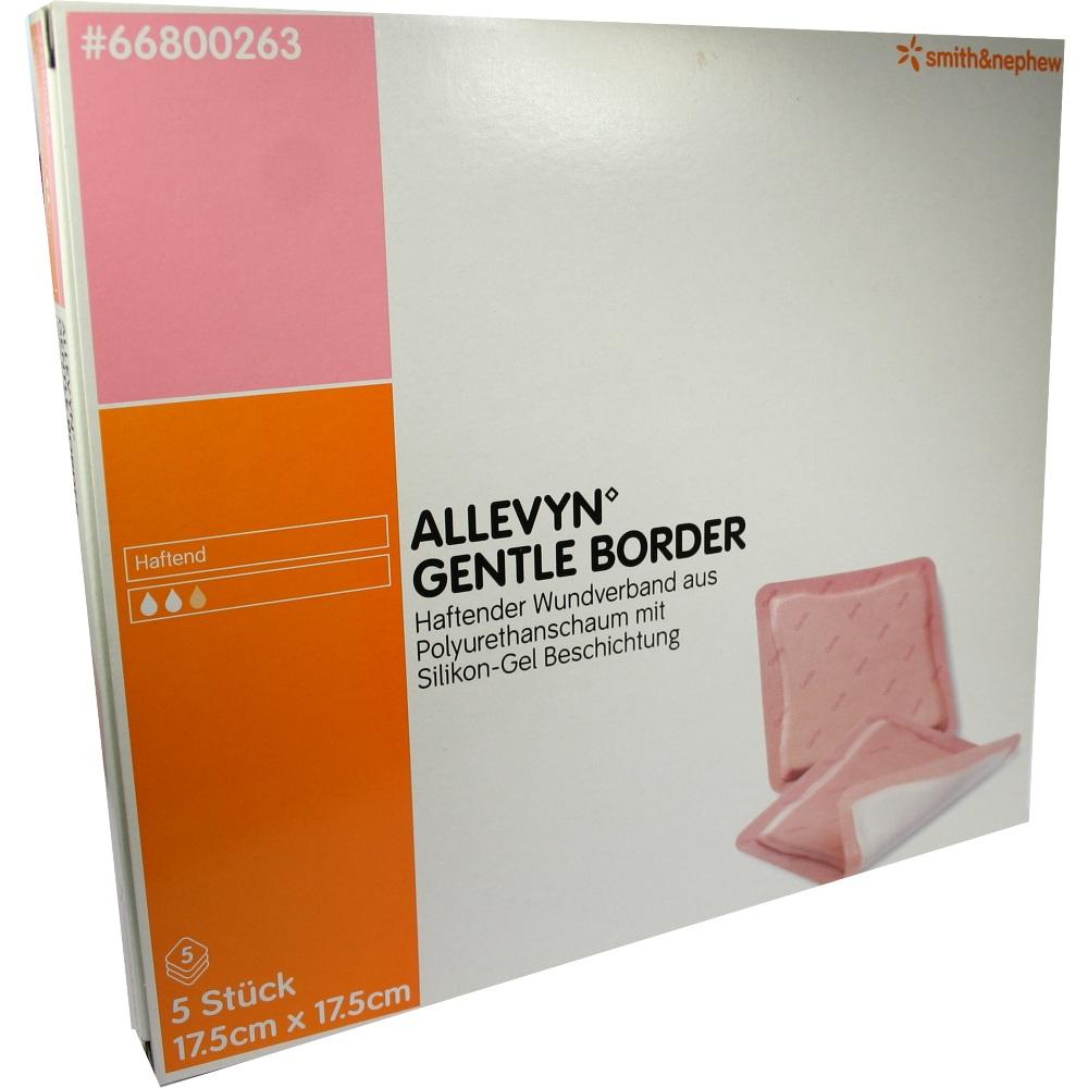 ALLEVYN Gentle Border 17,5x17,5 cm Schaumverb. 5 St Verband