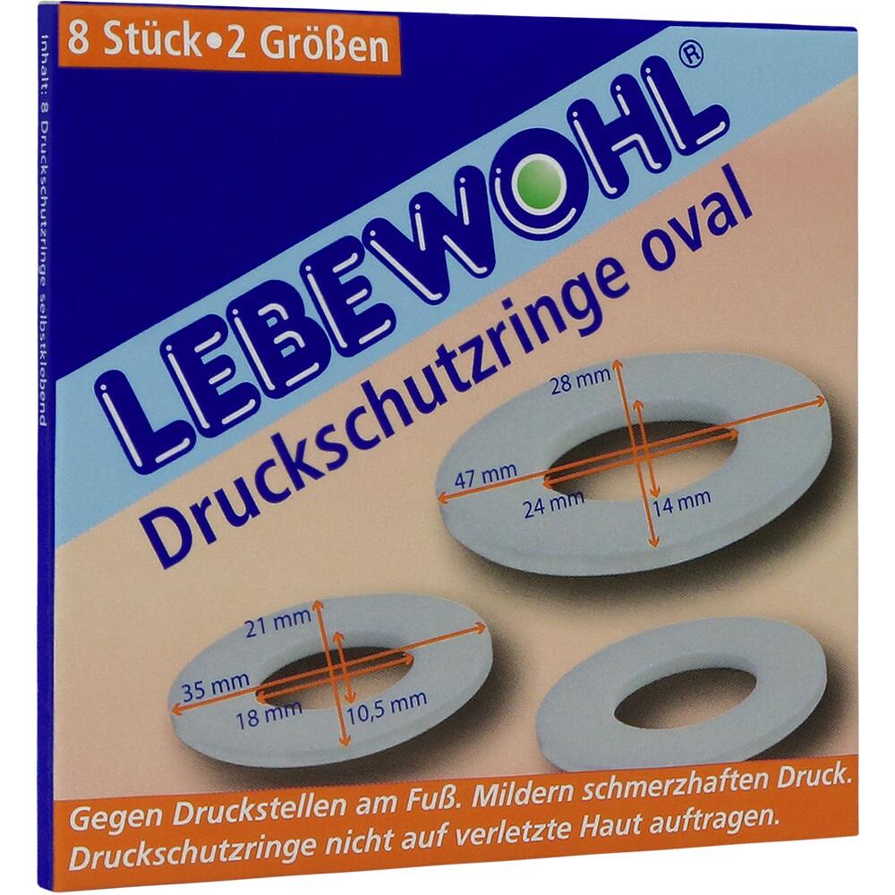LEBEWOHL Druckschutzringe oval 8 St