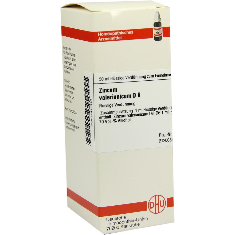 ZINCUM VALERIANICUM D 6 Dilution 50 ml Dilution