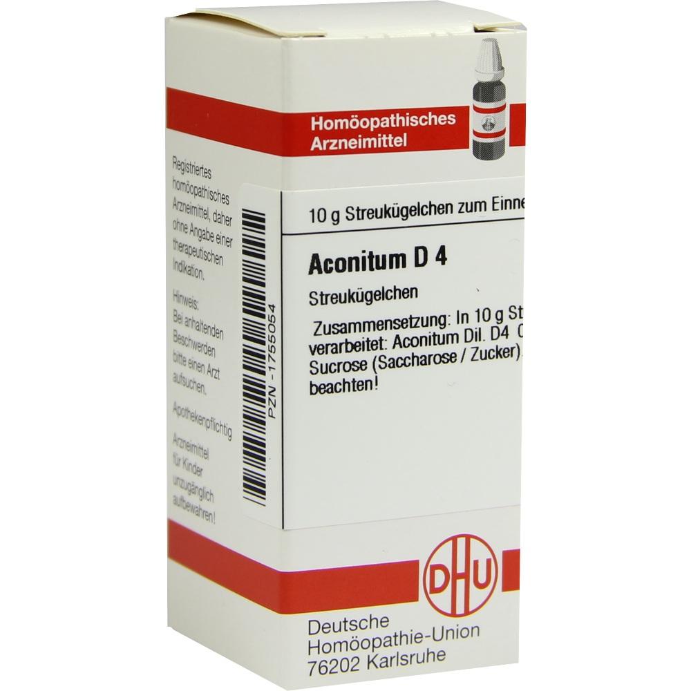 ACONITUM D 4 Globuli 10 g Globuli
