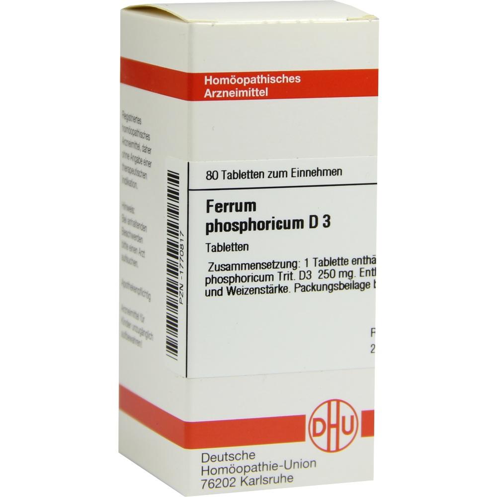 FERRUM PHOSPHORICUM D 3 Tabletten 80 St Tabletten