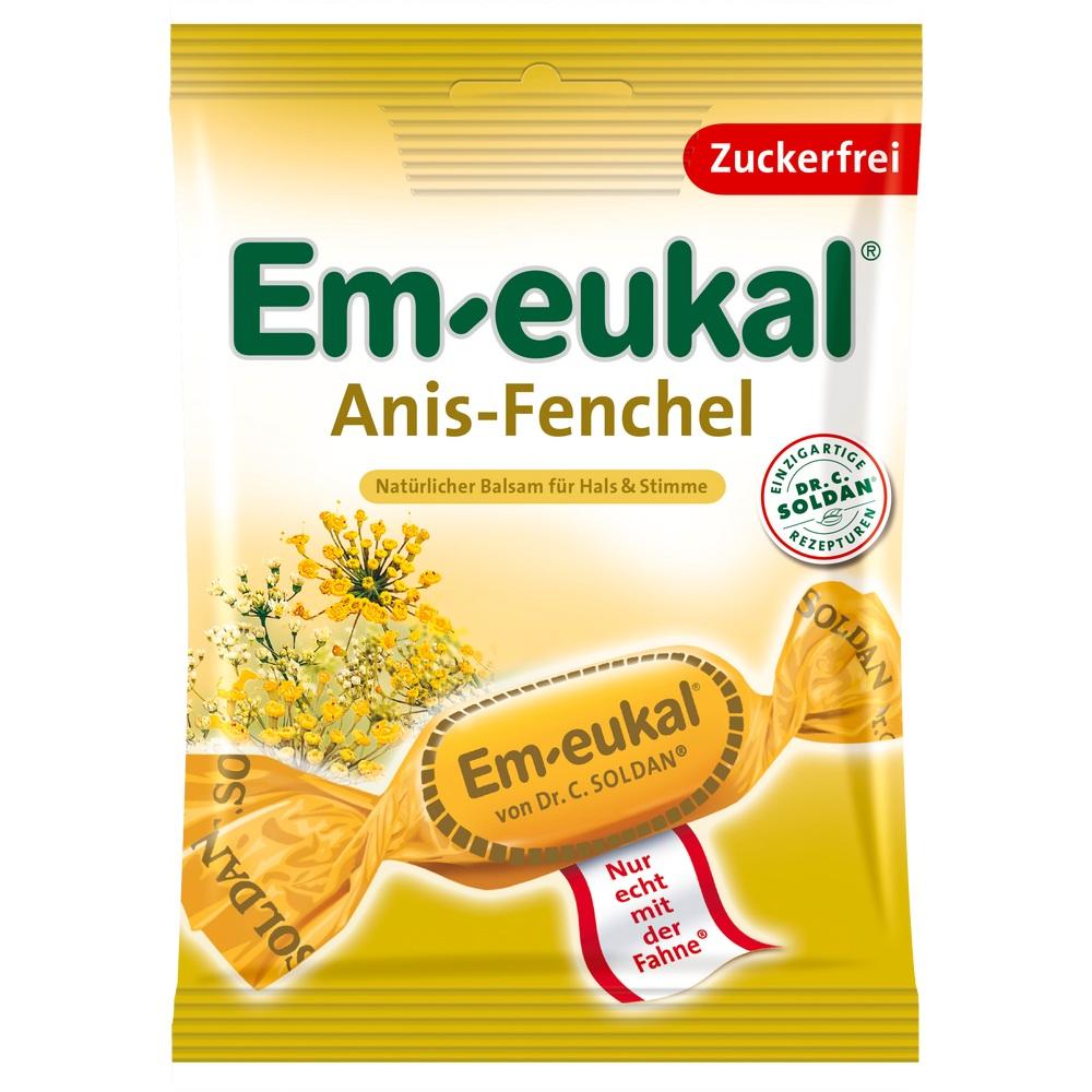 Em-eukal Anis Fenchel zuckerfrei 75 g Bonbons