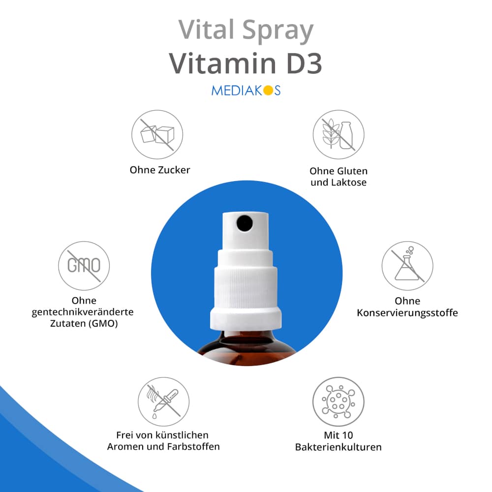 MEDIAKOS Vitamin D3 4.000 I.E. Vital Spray 20 ml Spray