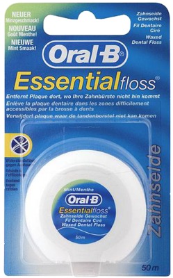 ORAL B Essential floss Zahnseide gewachst mint 50 m 1 Packung