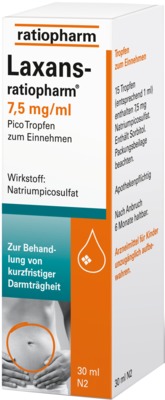 Laxans-ratiopharm 7,5mg/ml Pico 30 ml Tropfen
