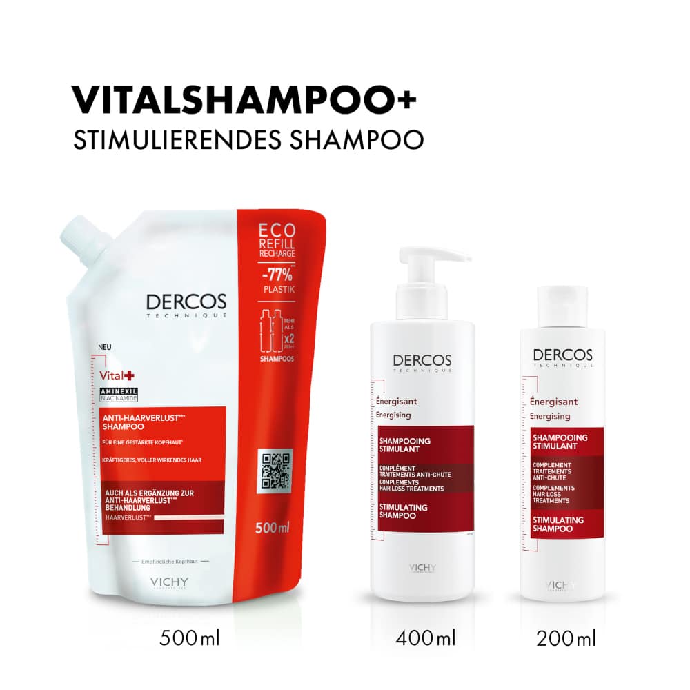VICHY Dercos Vitalshampoo + Nachfüllpack 500 ml Shampoo