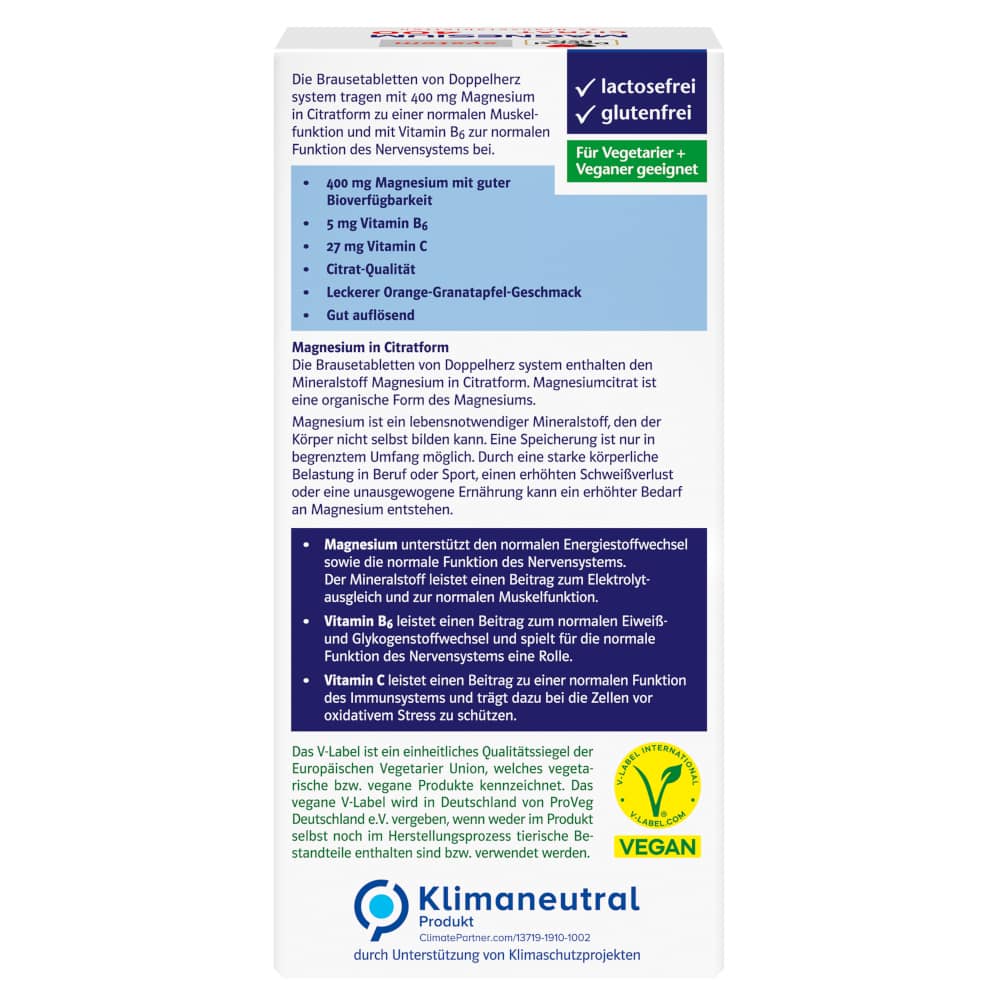 Doppelherz system MAGNESIUM CITRAT 400  24 St Brausetabletten